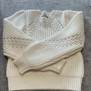 Joie Cream Cable Knit Sweater